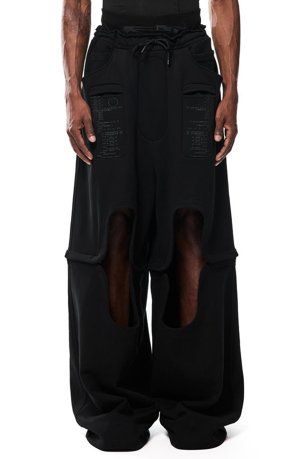 NOOON OPEN KNEE SWEATPANTS