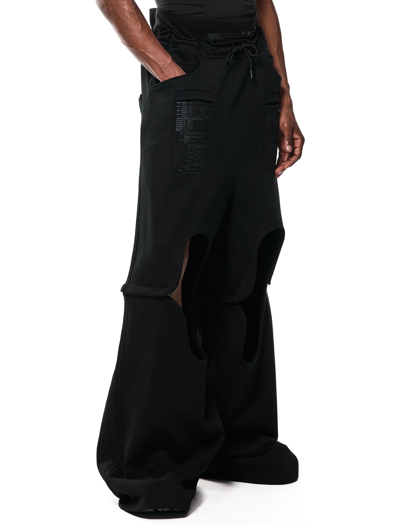 NOOON OPEN KNEE SWEATPANTS