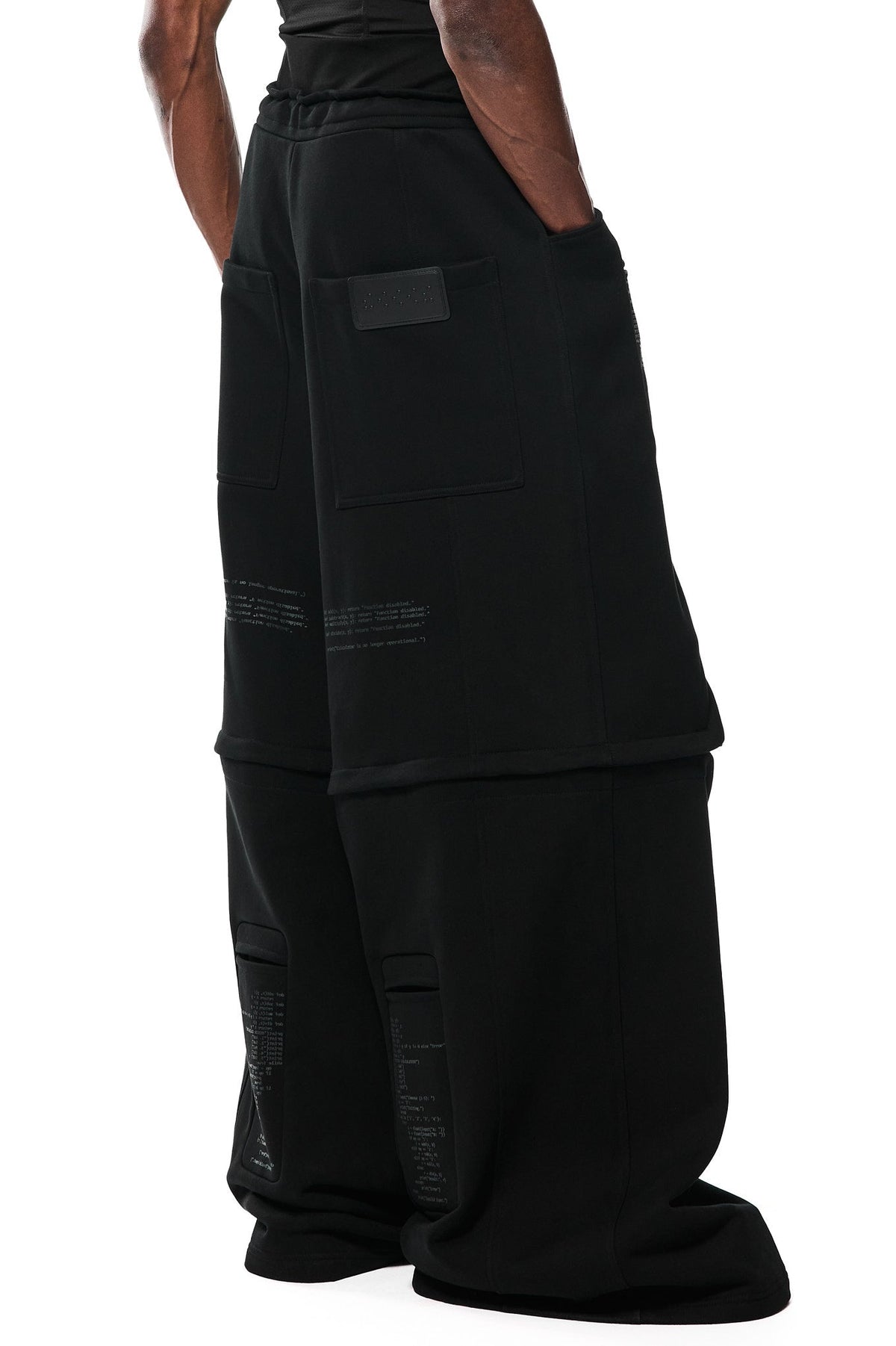 NOOON OPEN KNEE SWEATPANTS — back view