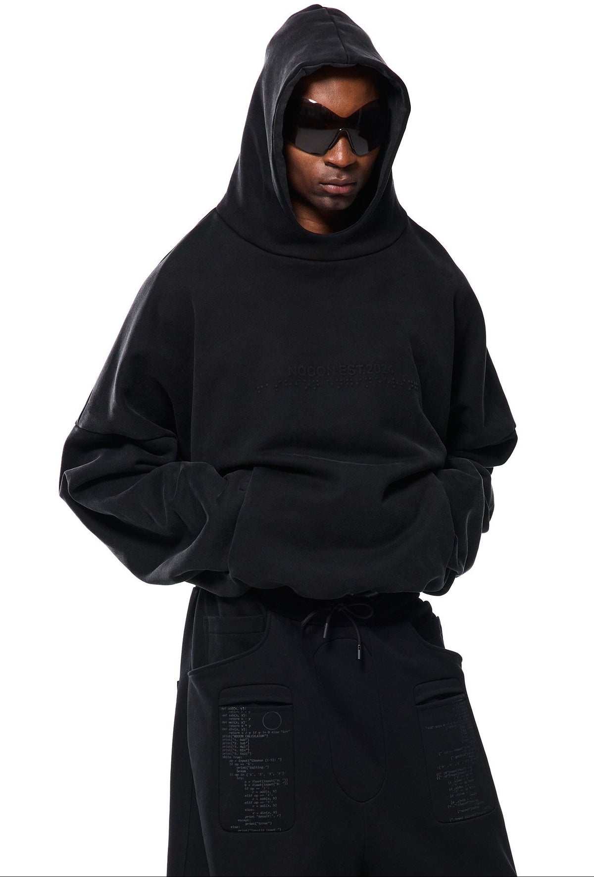 NOOON EMBOSSED HOODIE — detail view 1