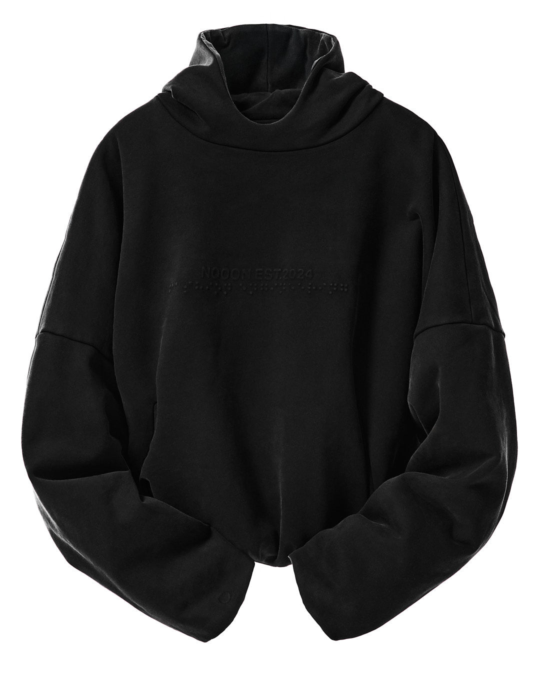 NOOON EMBOSSED HOODIE — front view