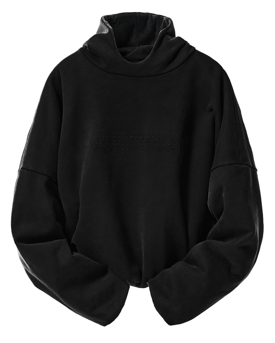 NOOON EMBOSSED HOODIE — front view