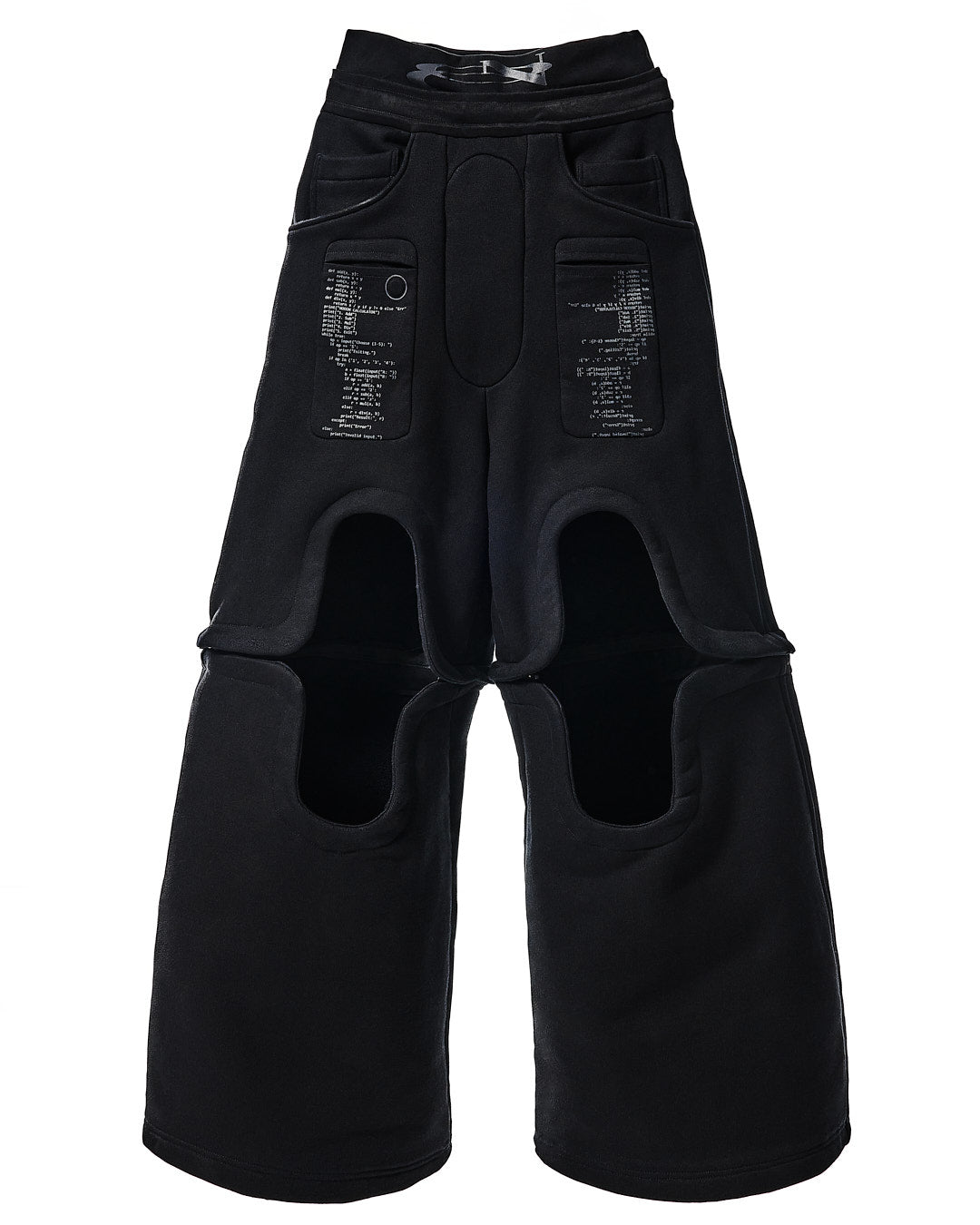 NOOON OPEN KNEE SWEATPANTS — front view