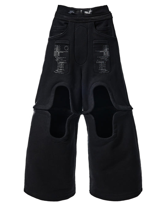 NOOON OPEN KNEE SWEATPANTS